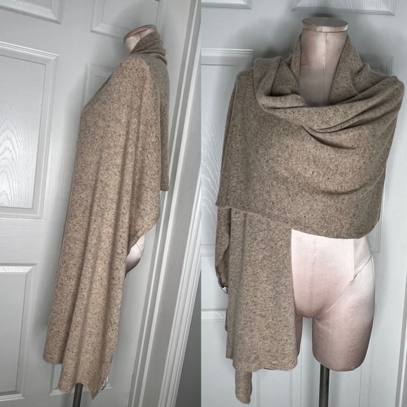 Autumn Cashmere Taupe Scarf Wrap Sz One Size - Picture 13 of 14